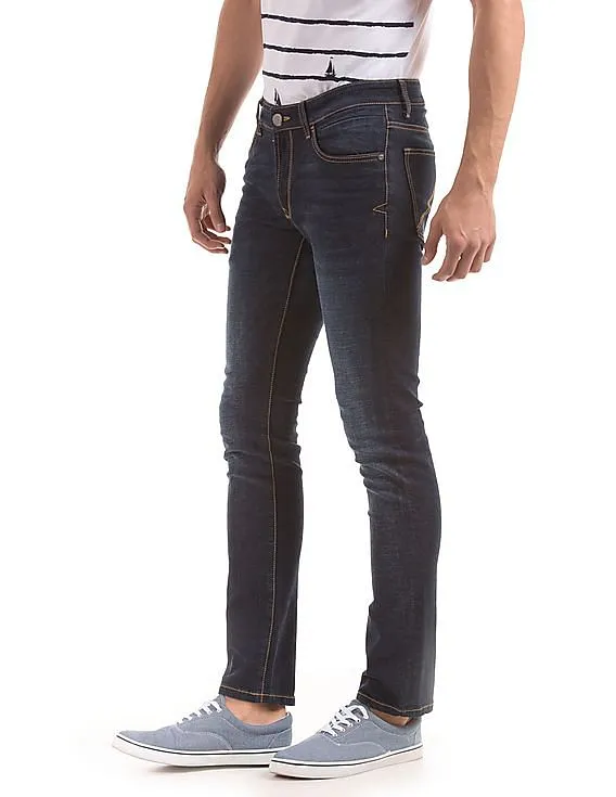 Arrow Sports Mid Rise Stone Wash Jeans