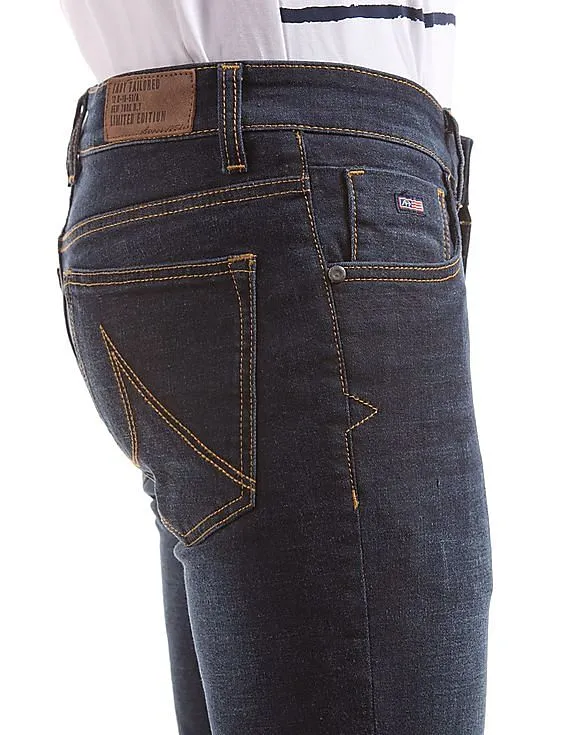 Arrow Sports Mid Rise Stone Wash Jeans