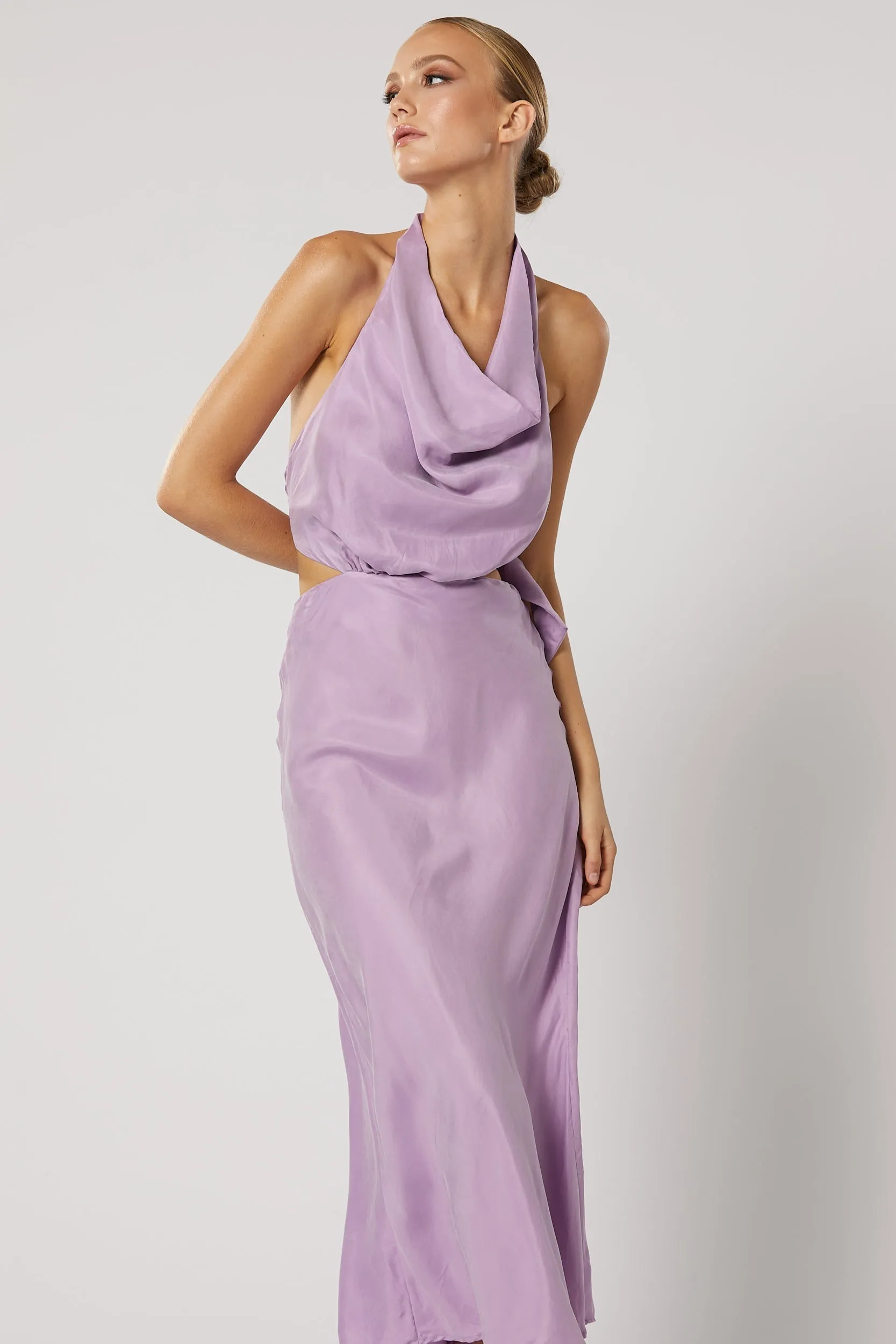 Lilac Cowl Dress