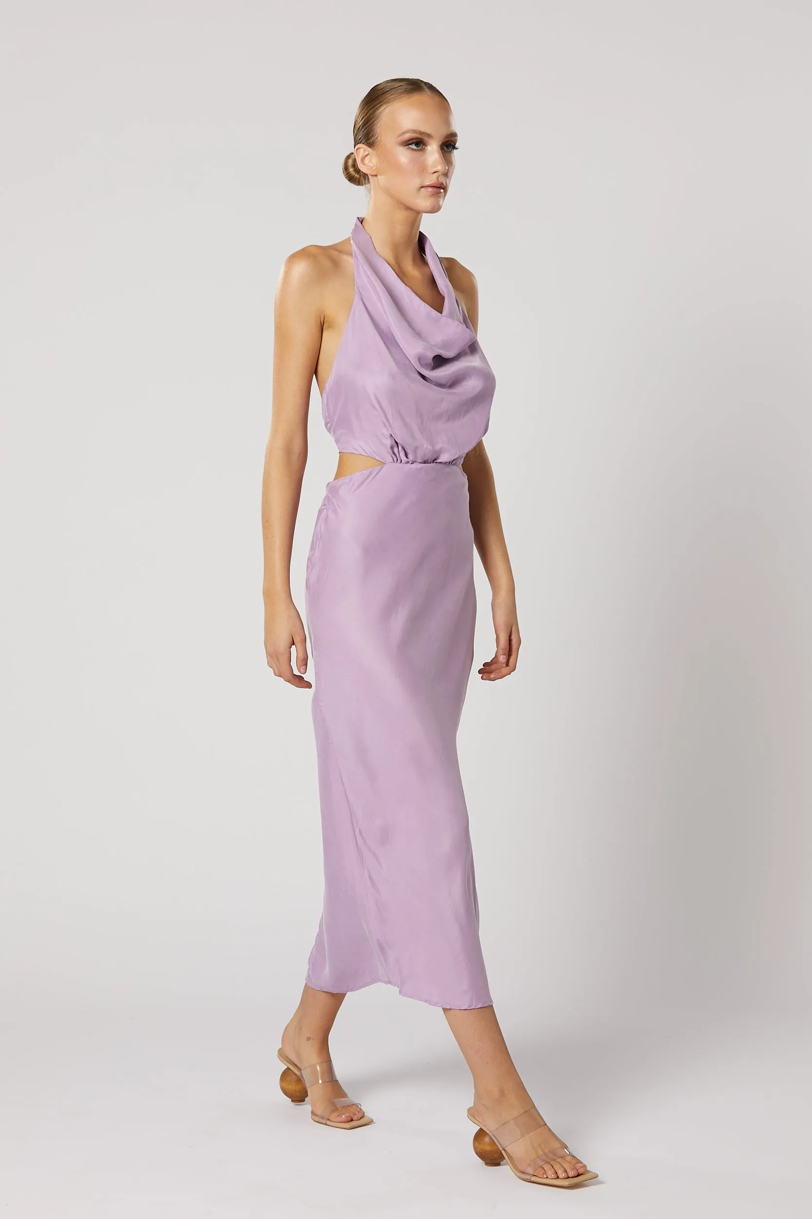 Lilac Cowl Dress