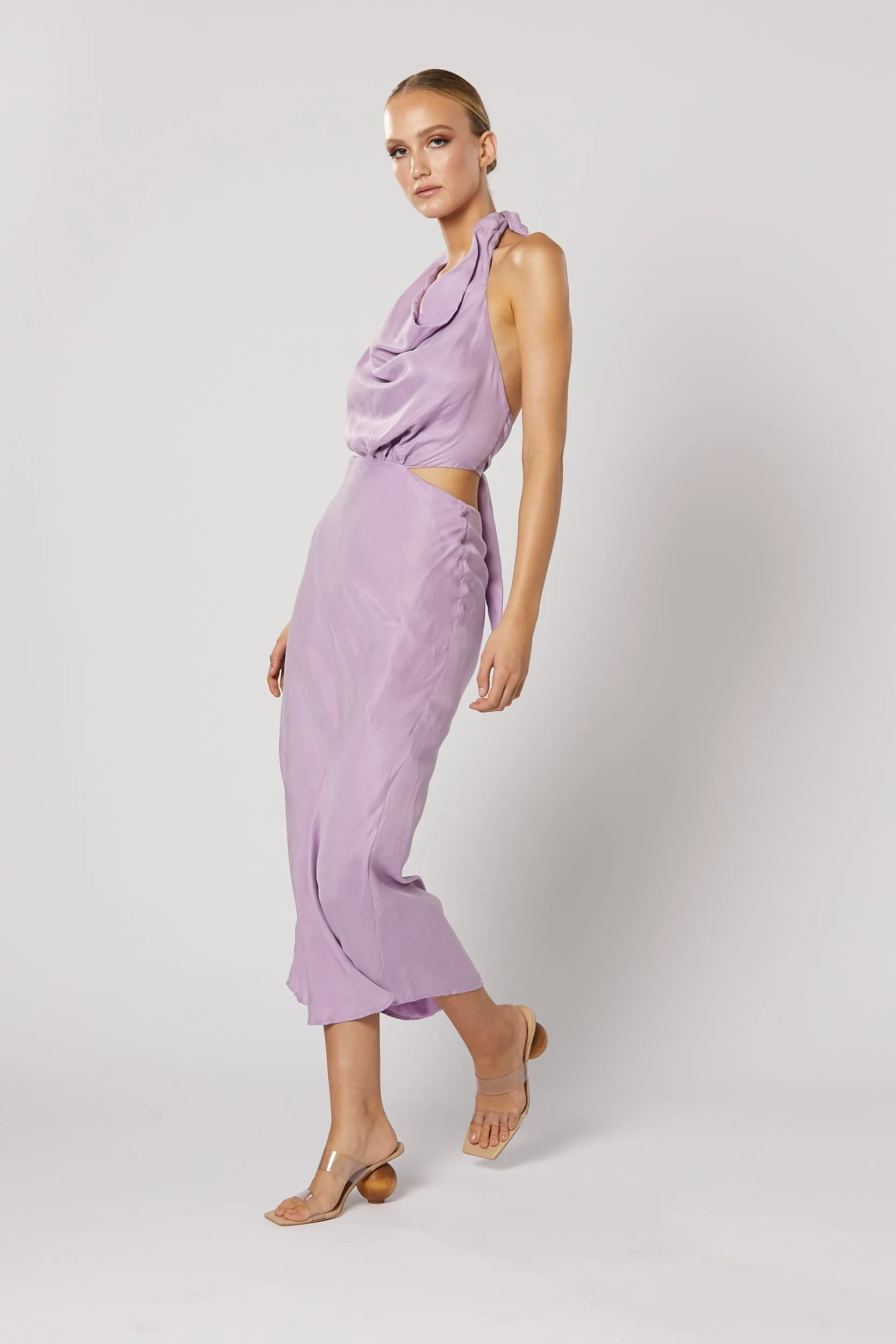 Lilac Cowl Dress