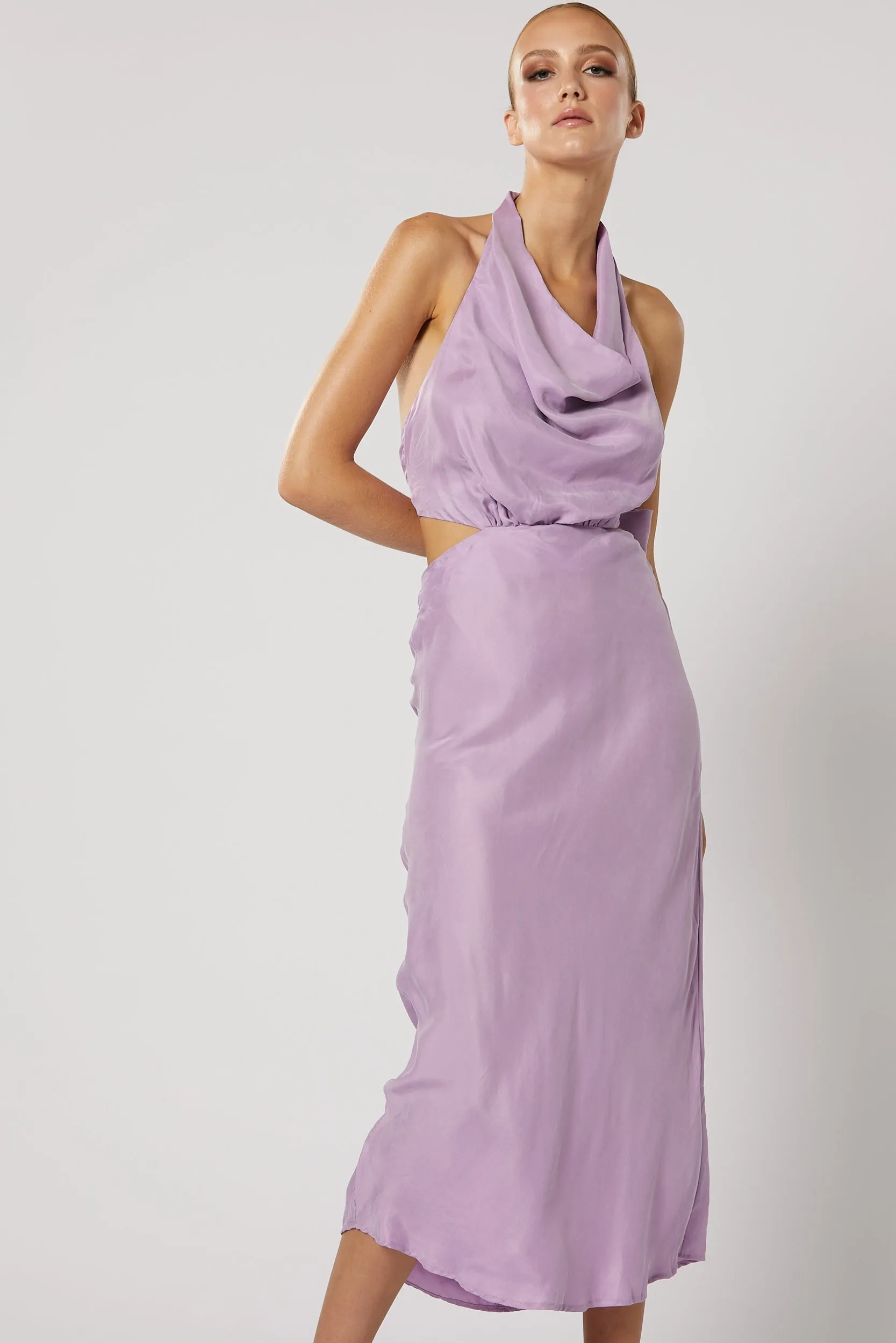 Lilac Cowl Dress