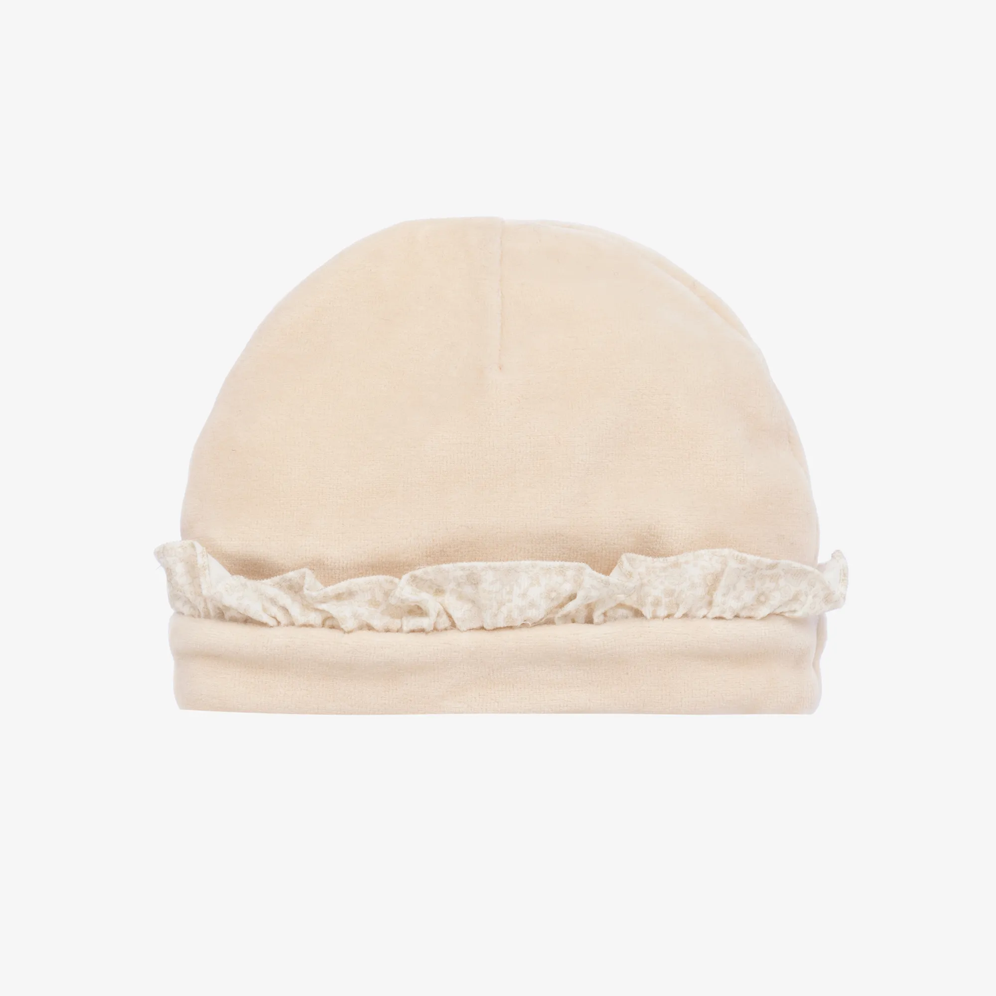 Baby Girls Beige Velour Hat