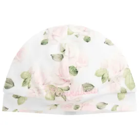 Baby Girls White Cotton Hat