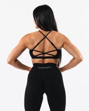 Back Cross Bra in Black