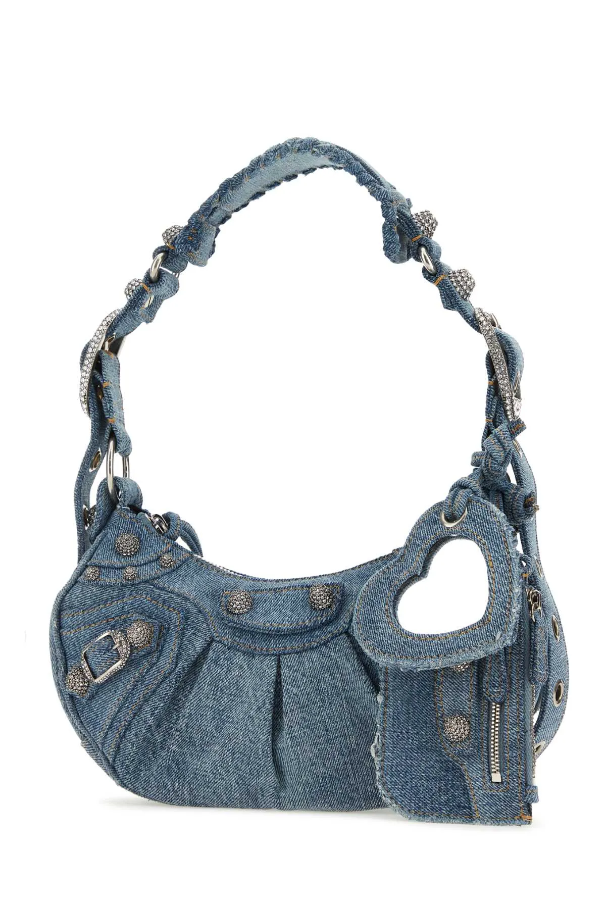 Balenciaga Denim Le Cagole Xs Shoulder Bag