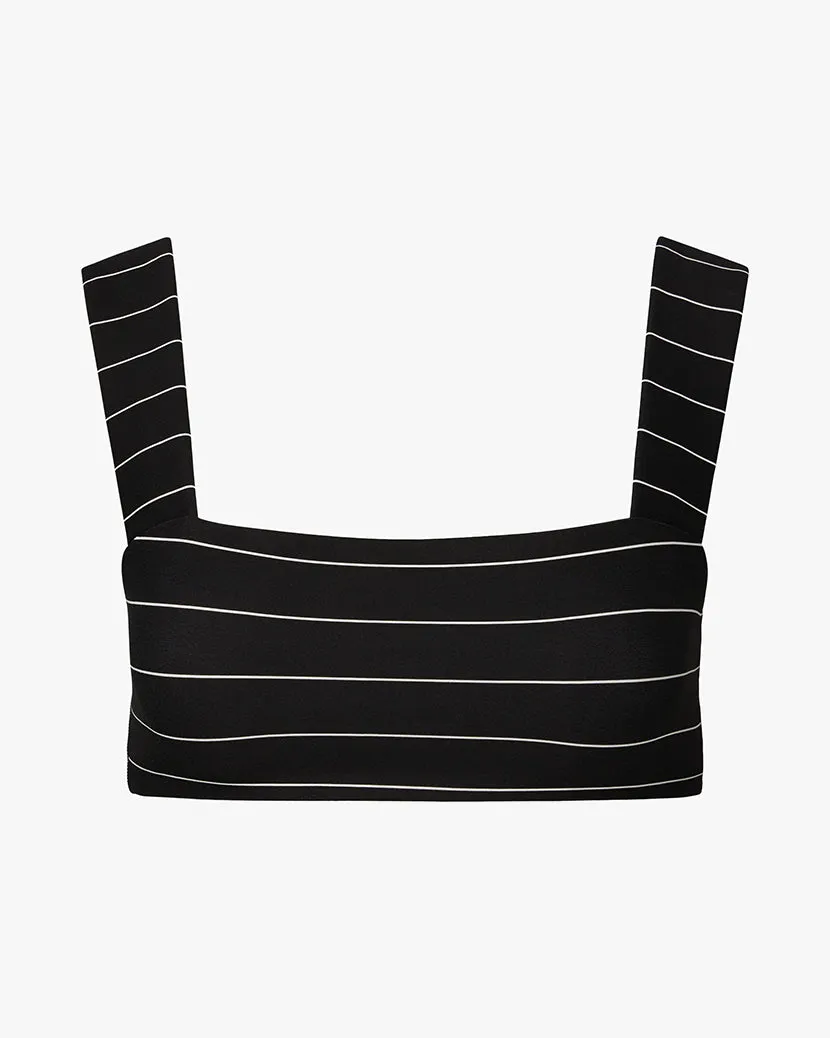 Bandeau Bra Top | Black x Optic White