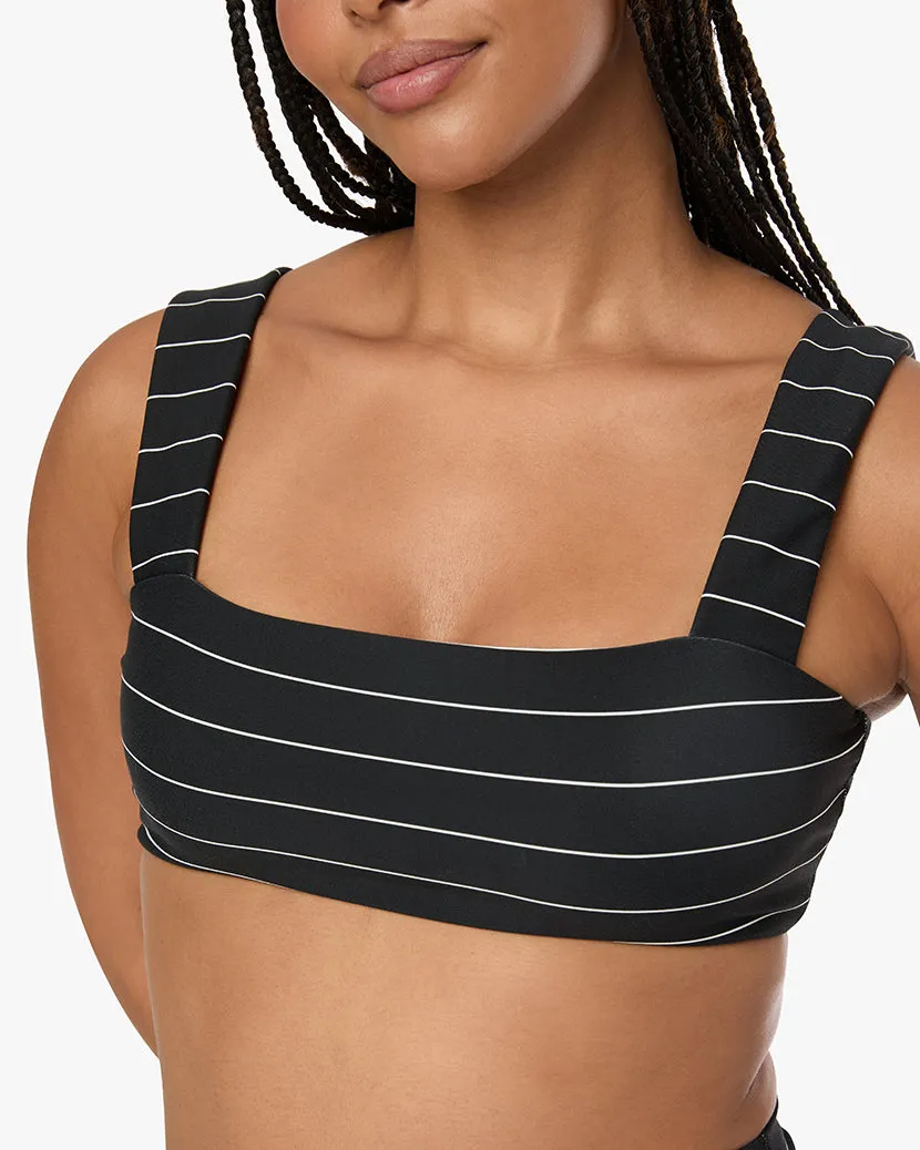 Bandeau Bra Top | Black x Optic White