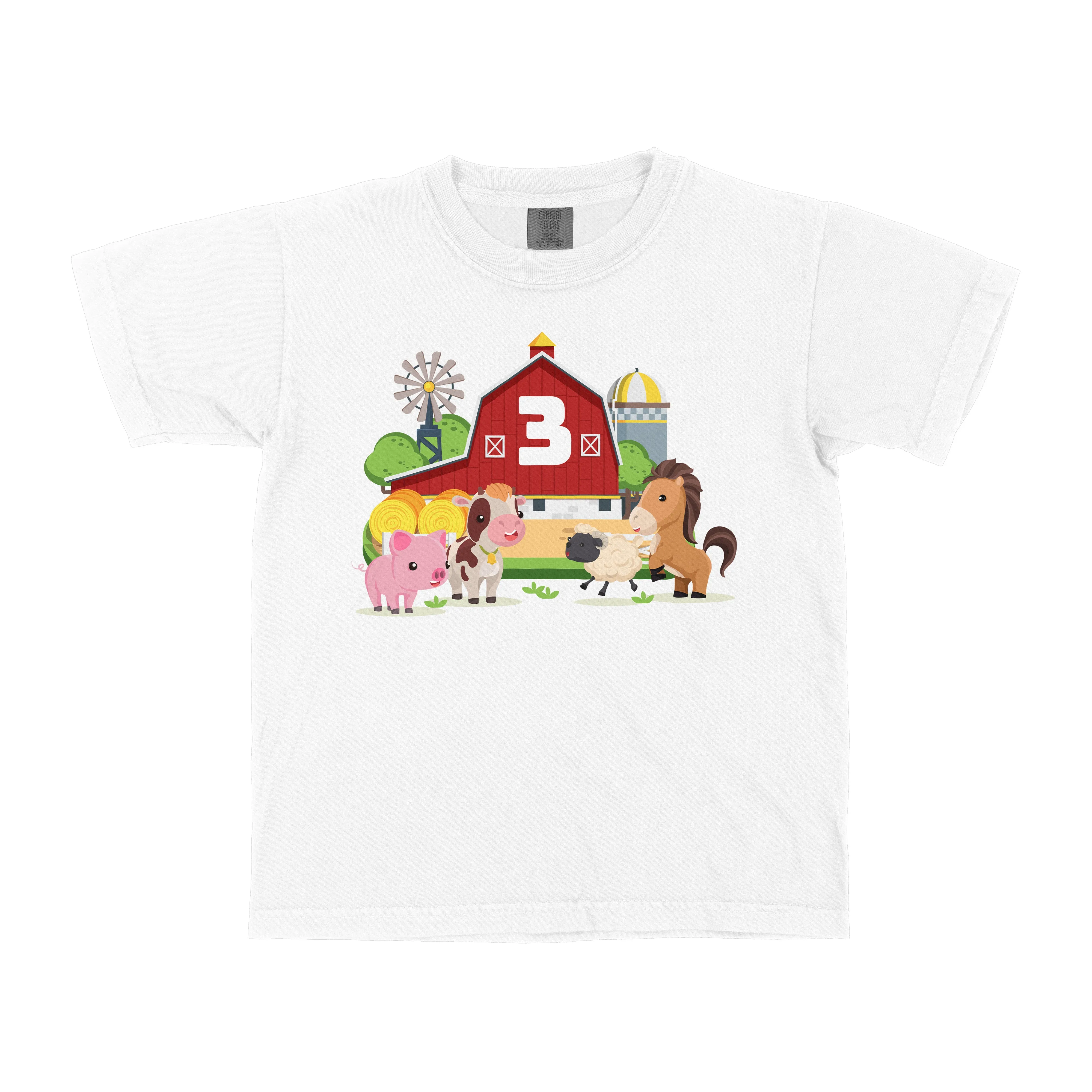 BARN FARM BIRTHDAY CUSTOM YOUTH SHIRT