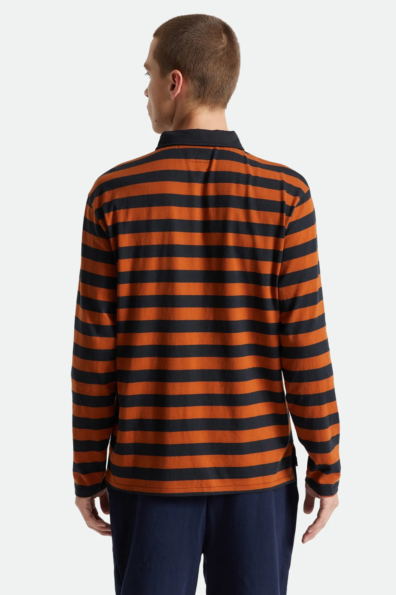 Beta Rugby L/S Knit Top - Black/Caramel