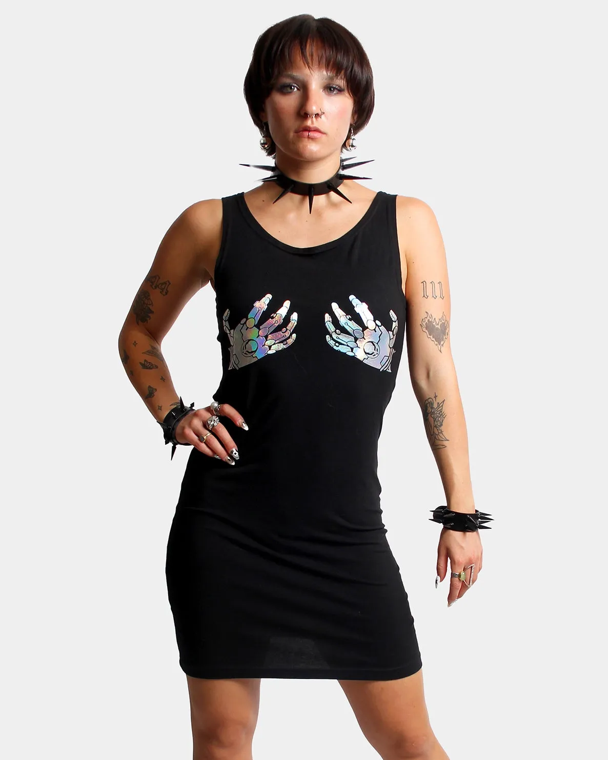 BIONIC BRA BODYCON DRESS BLACK