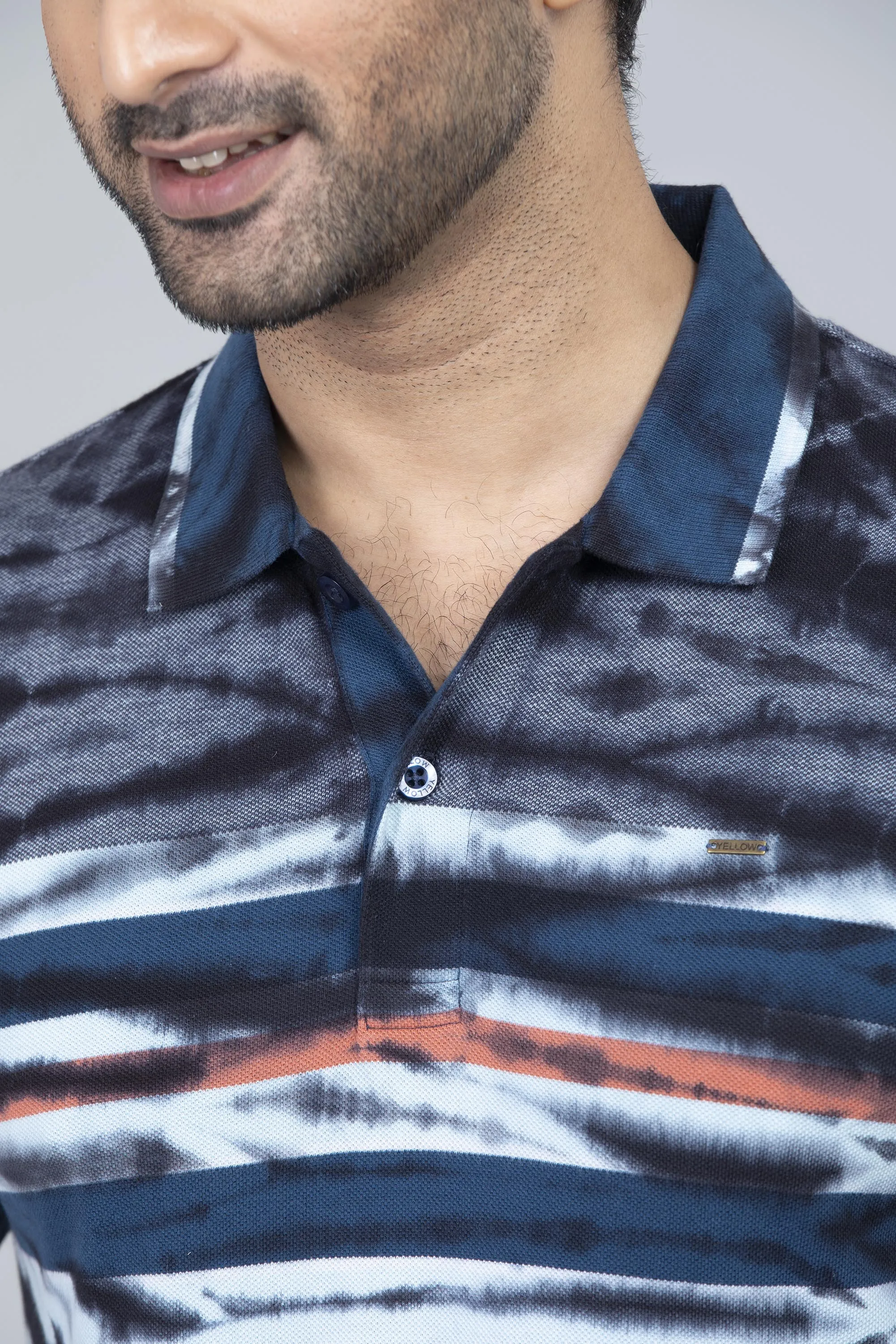 Birdseye Striped Polo Shirt