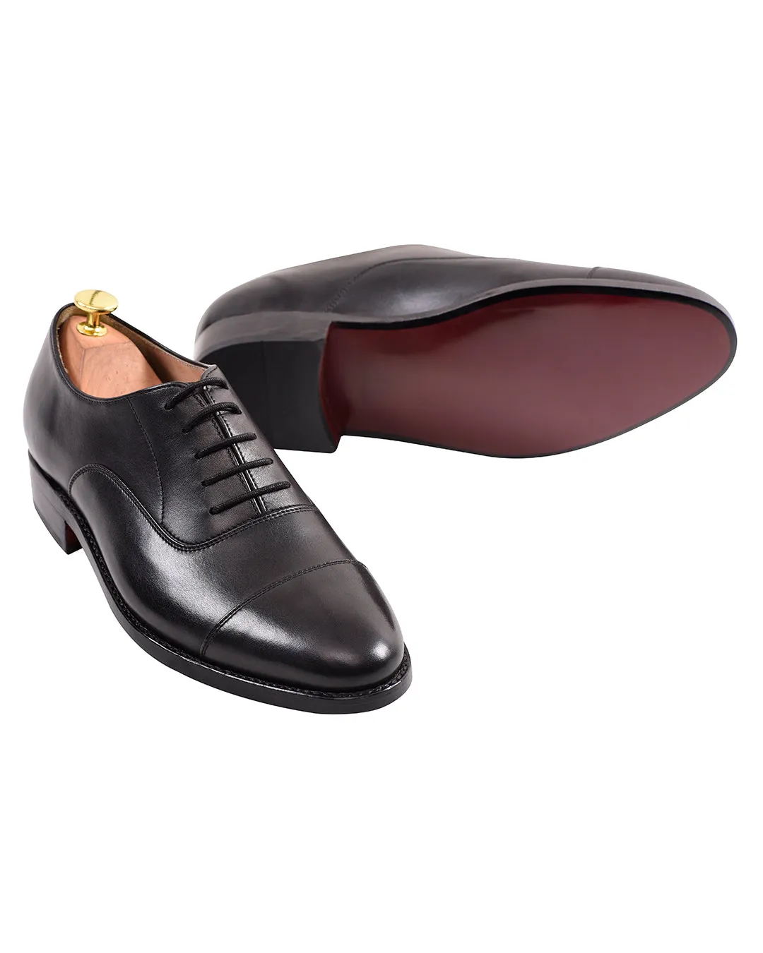 Black Captoe Oxfords