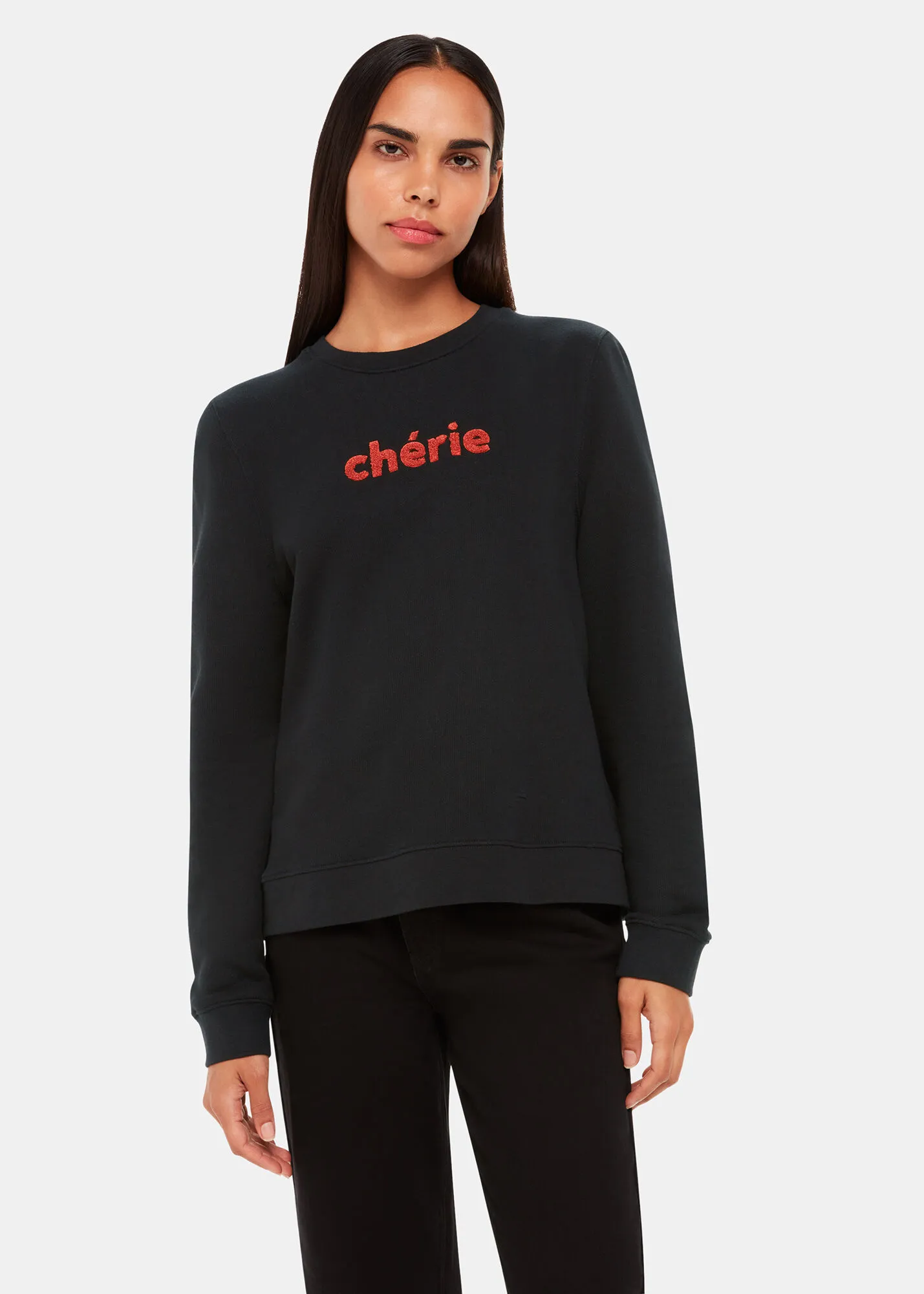 Black Cherie Logo Sweatshirt