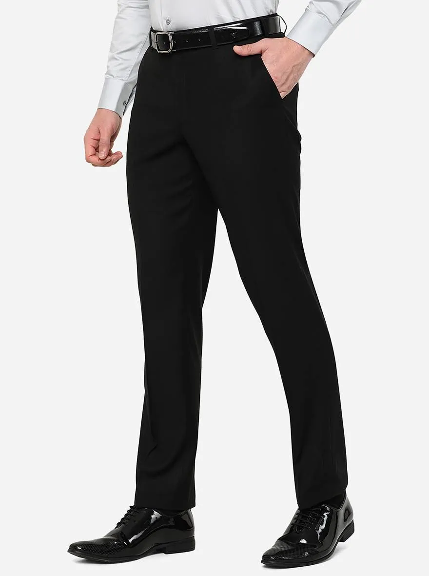 Classic Fit Black Formal Trouser by JadeBlue