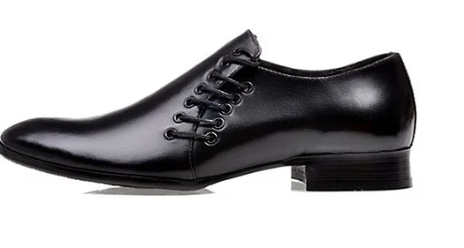 Double Lace Up Black Leather Men's Oxford Loafers