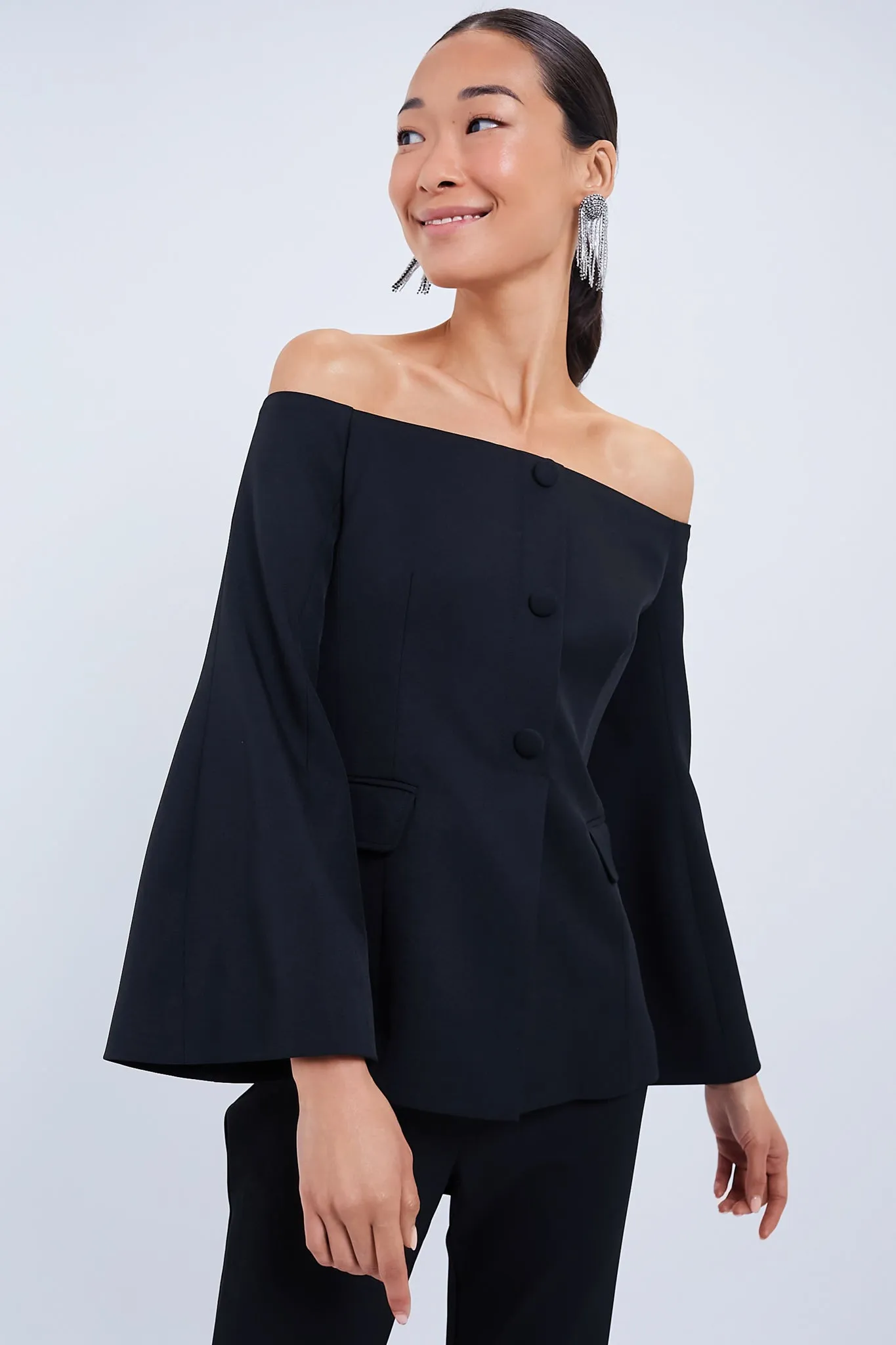 Black Off the Shoulder Bria Blouse