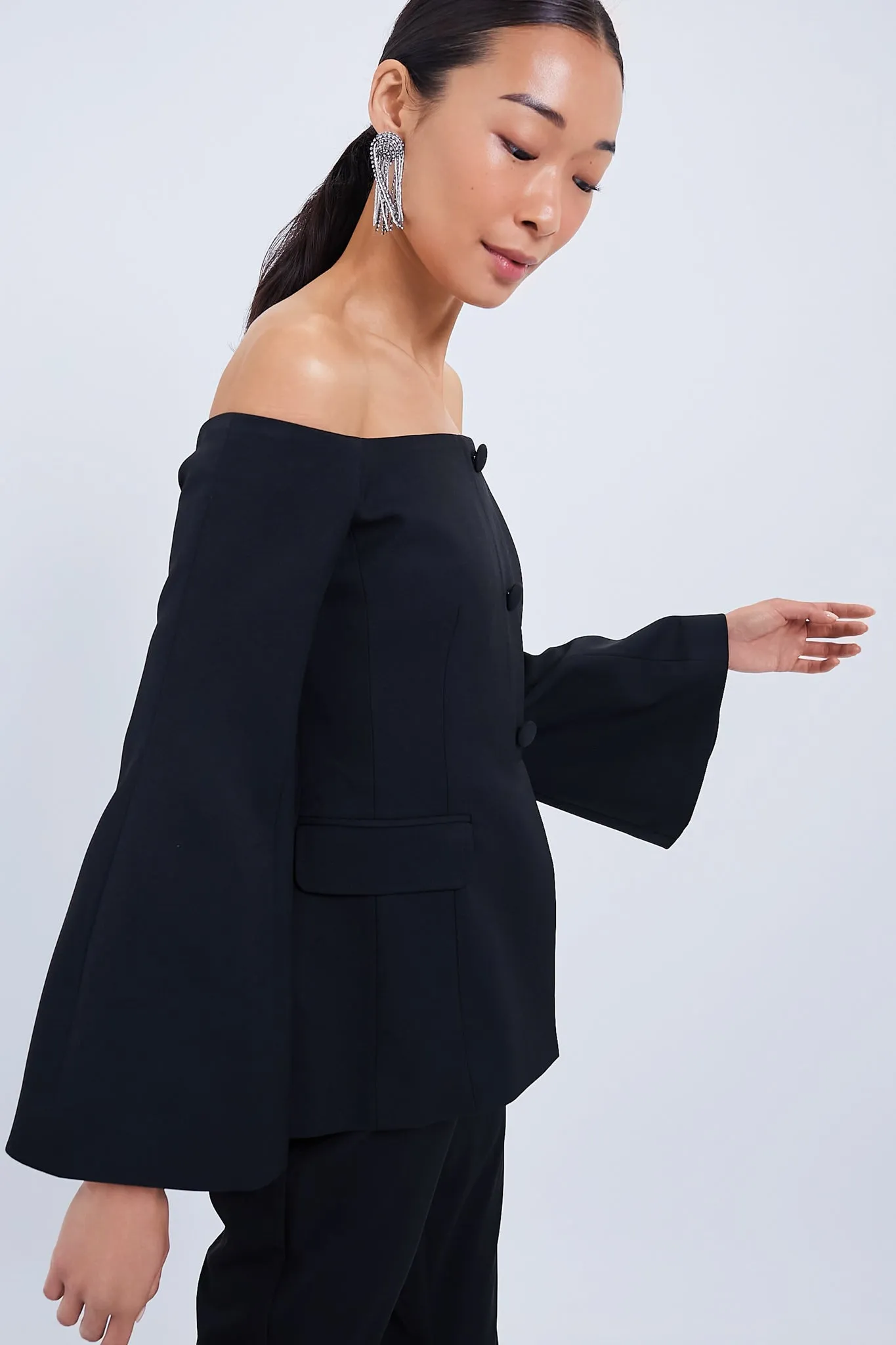 Black Off the Shoulder Bria Blouse