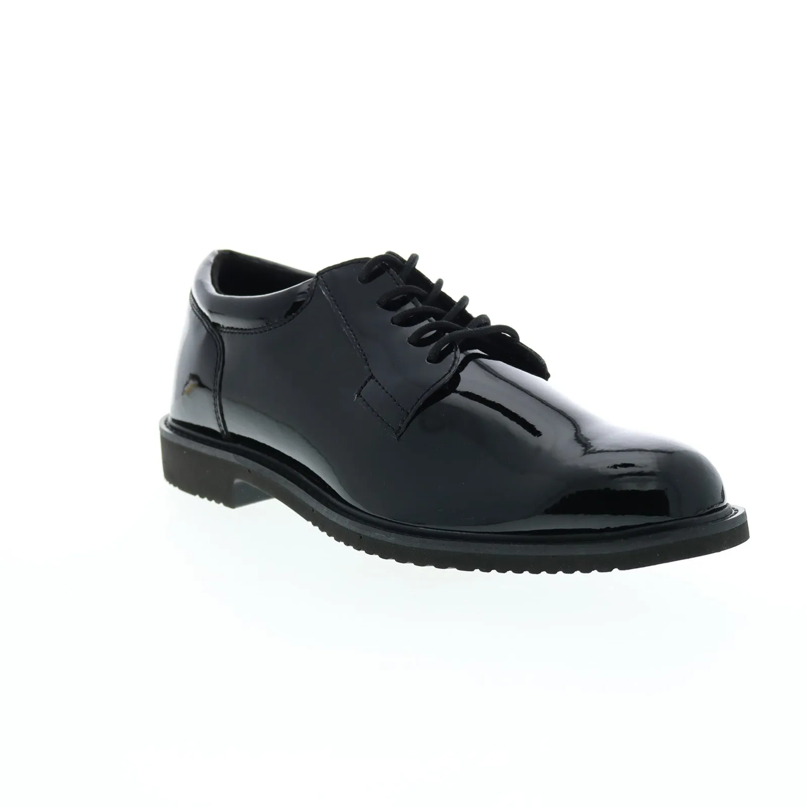 Black Plain Toe Oxfords for Men by Bates Sentry Lux High Gloss E01851