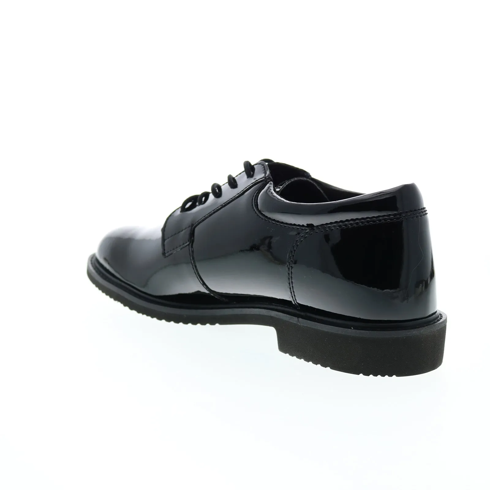 Black Plain Toe Oxfords for Men by Bates Sentry Lux High Gloss E01851