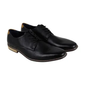 Black Plain Toe Oxfords Shoes for Men by Steve Madden Lorenzzo 2 Derby