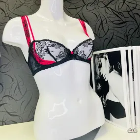 Black/Fuchsia Maddy 1 Bra