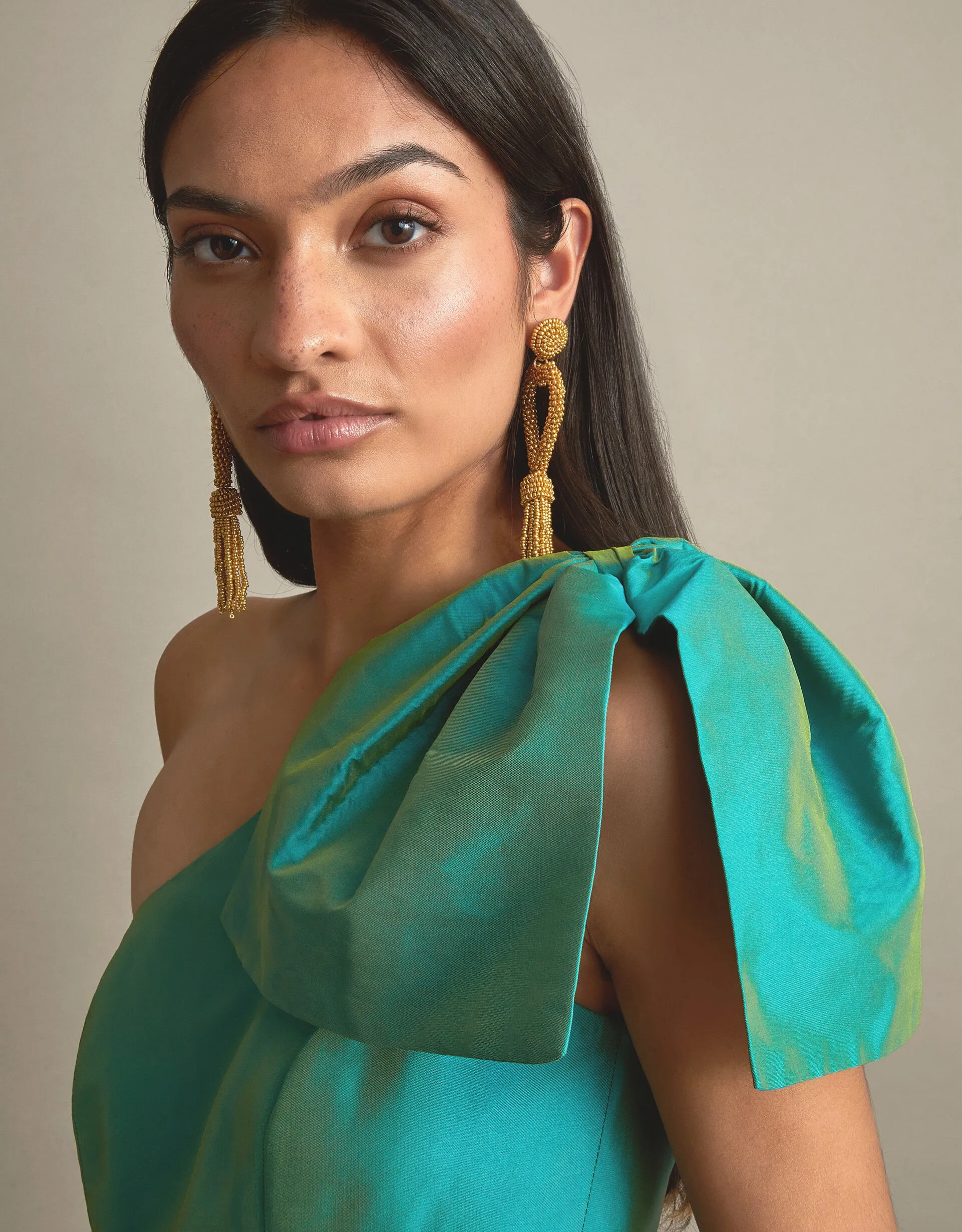 Bliss One-Shoulder Dress Green