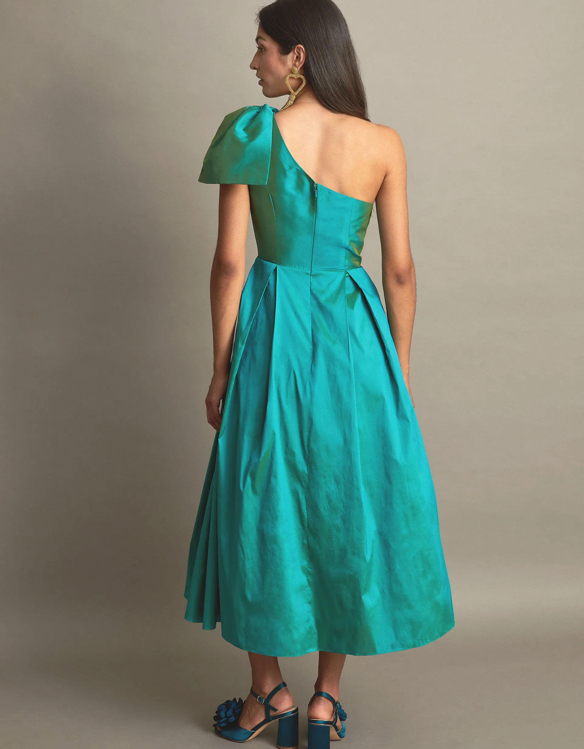 Bliss One-Shoulder Dress Green