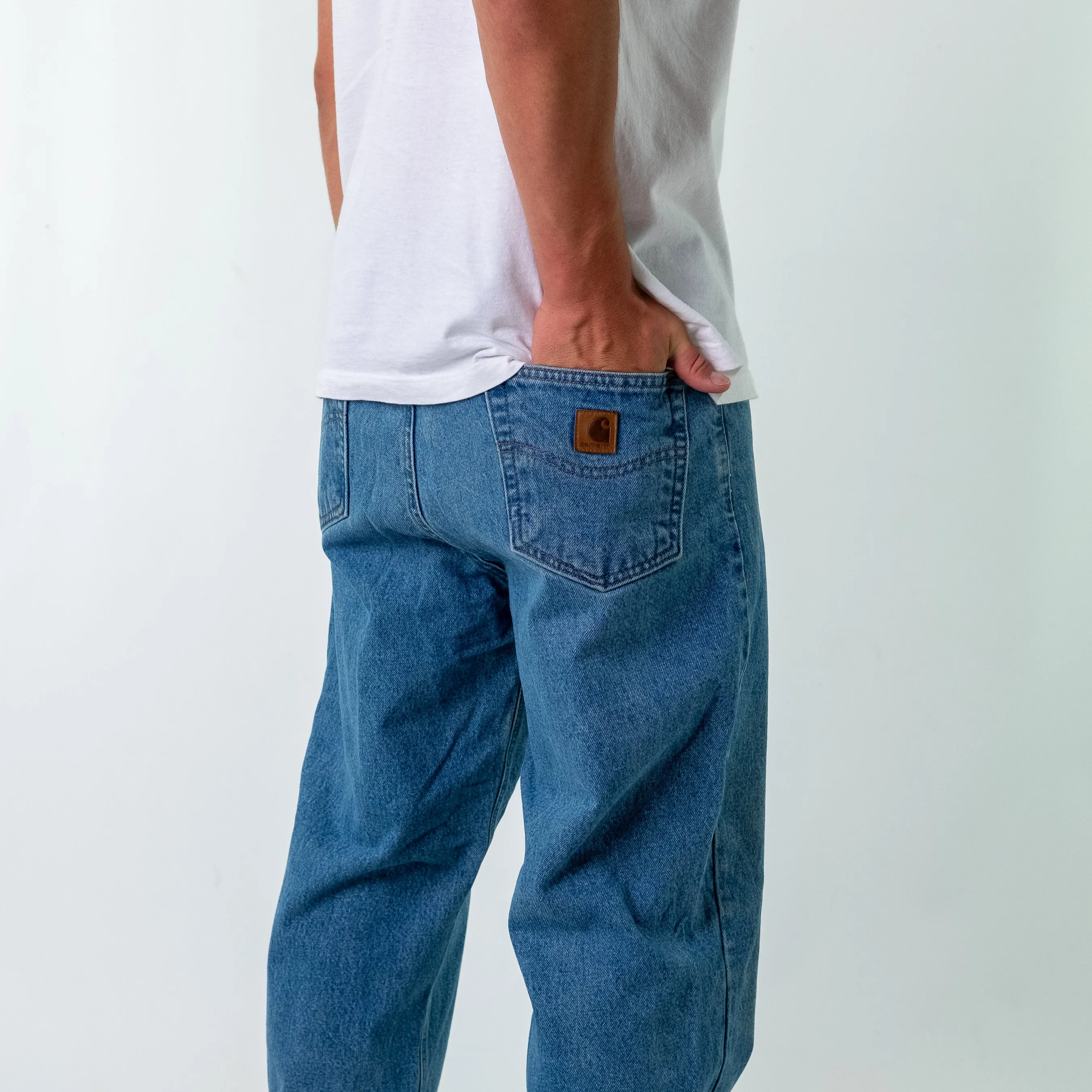 Blue y2ks Carhartt Denim Hip Hop Jeans Baggy Pants (36x32)