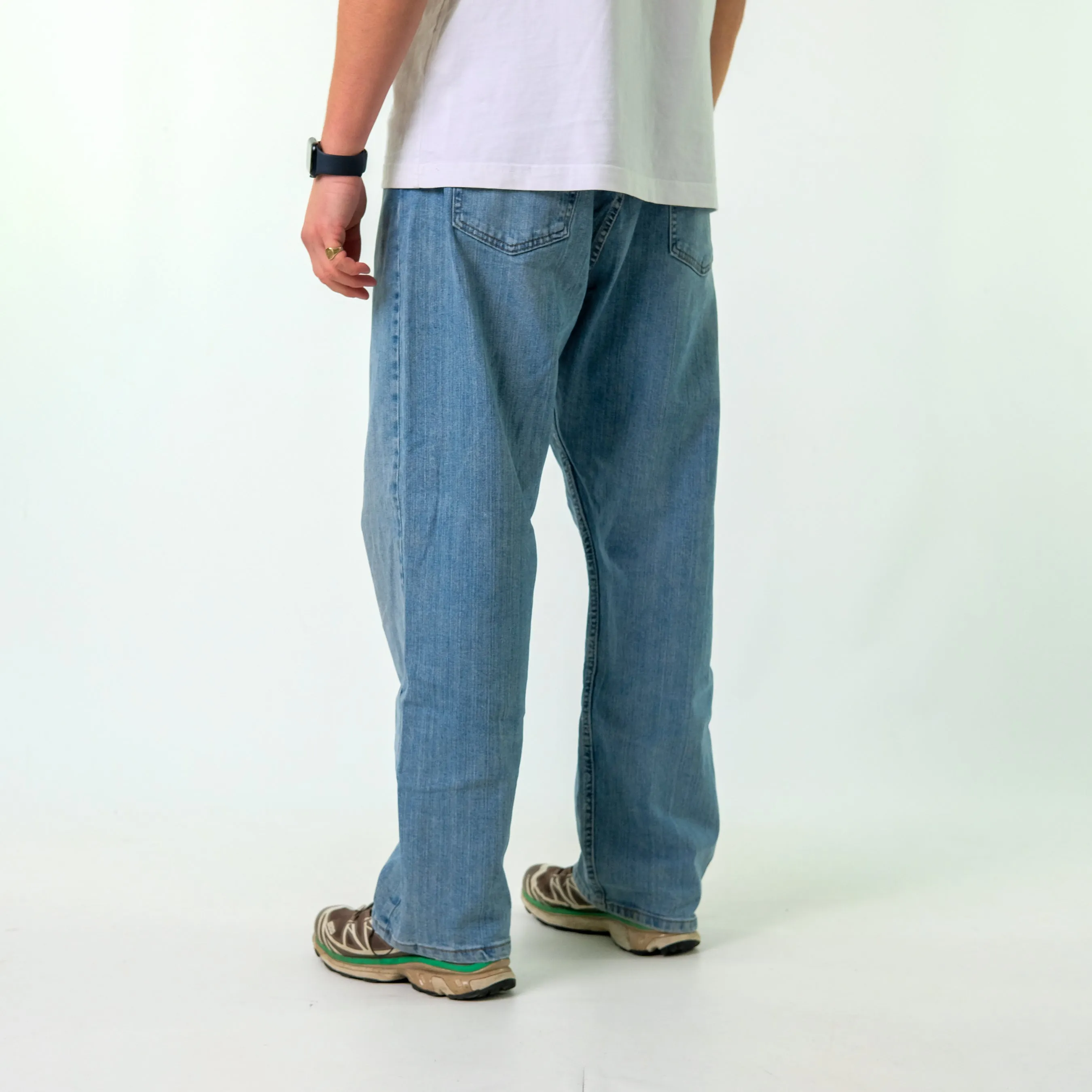 Blue y2ks Wrangler Denim Jeans Baggy Pants (38x32)