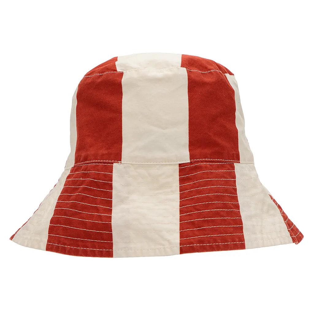 Bobo Choses Red Striped Fisherman Hat Unisex