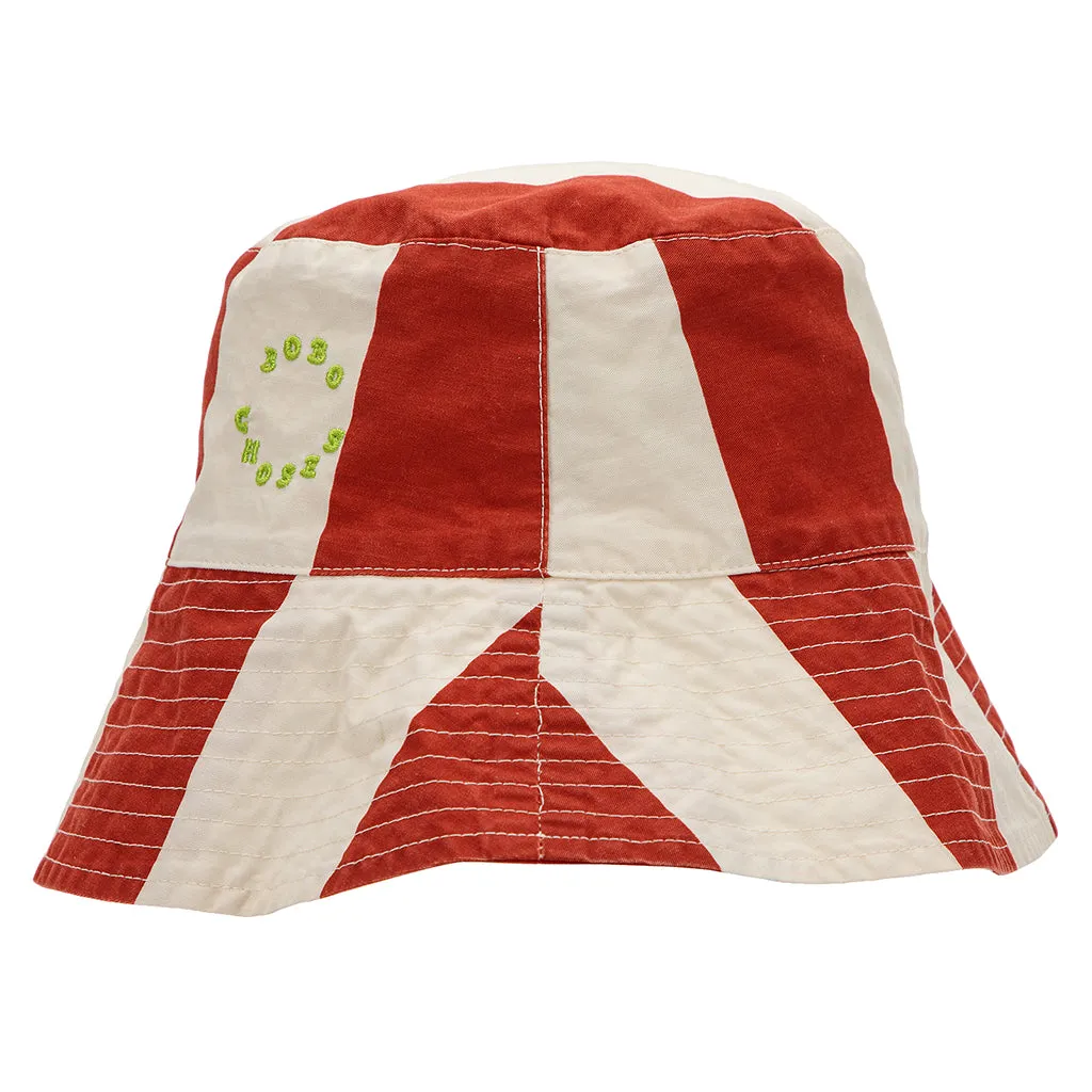 Bobo Choses Red Striped Fisherman Hat Unisex