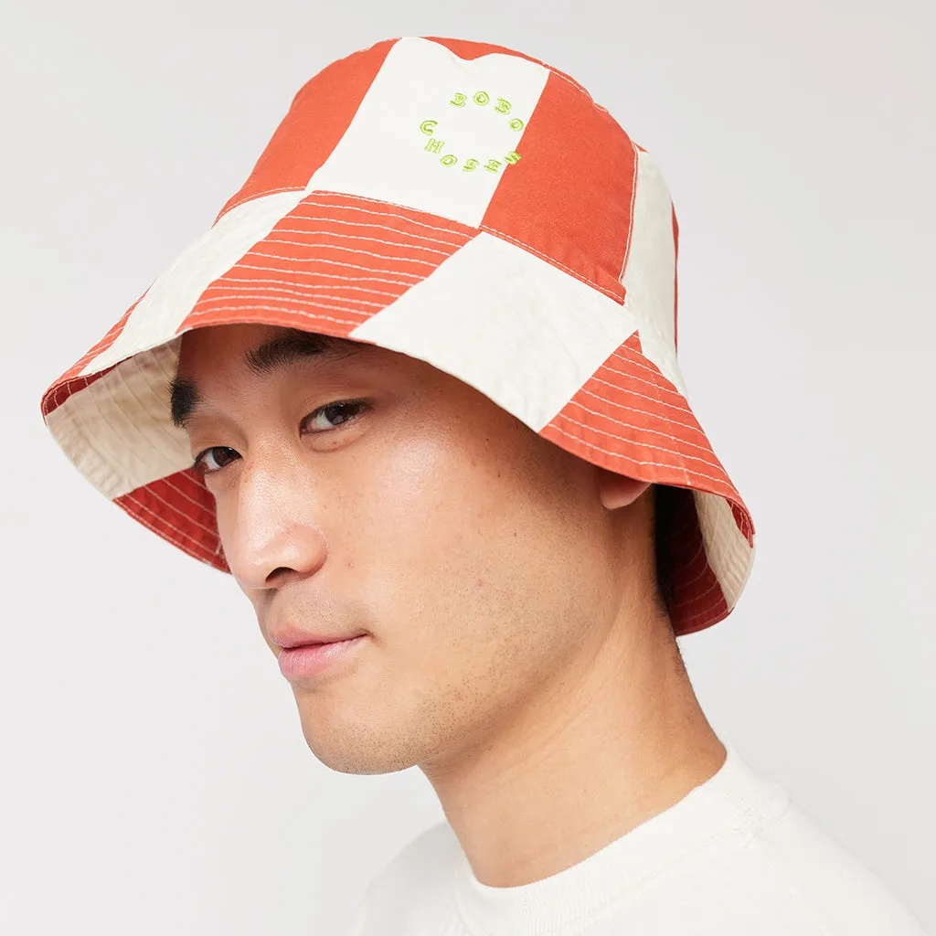 Bobo Choses Red Striped Fisherman Hat Unisex