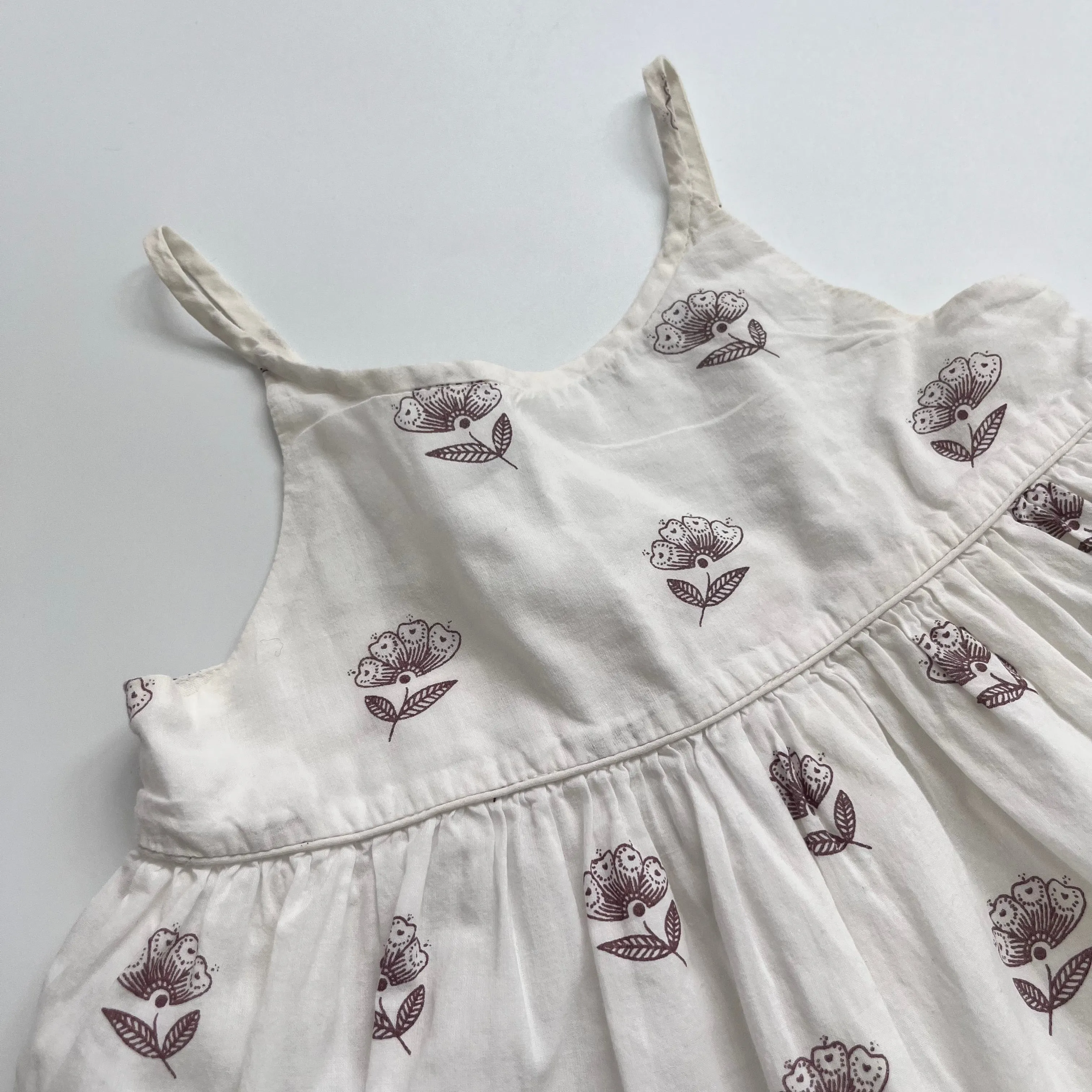 Bonpoint Floral Sundress in Cotton, Long-length, Size 3 Years