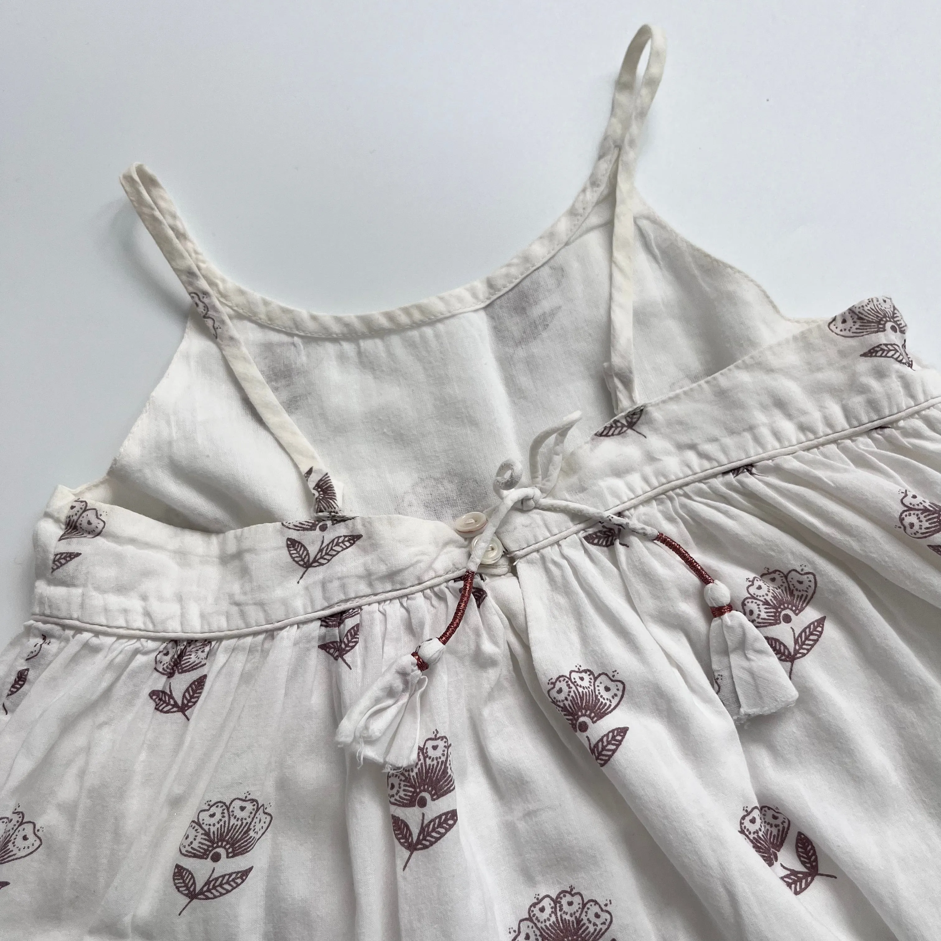 Bonpoint Floral Sundress in Cotton, Long-length, Size 3 Years