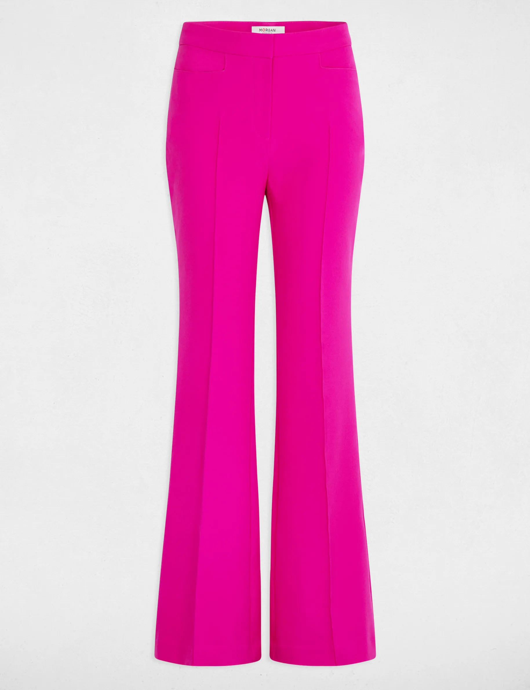 Bootcut trousers with darts dark pink women