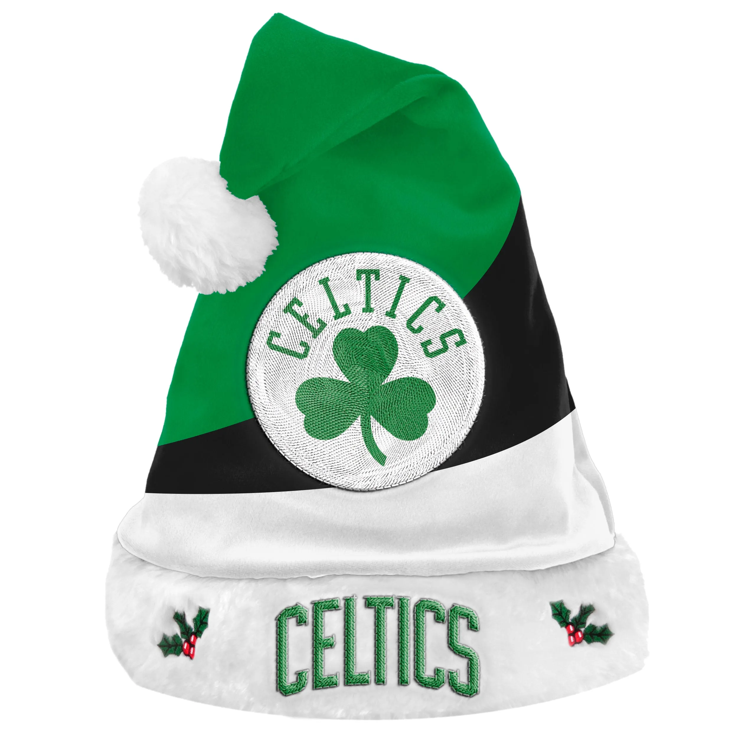 Boston Celtics Colorblock Santa Hat