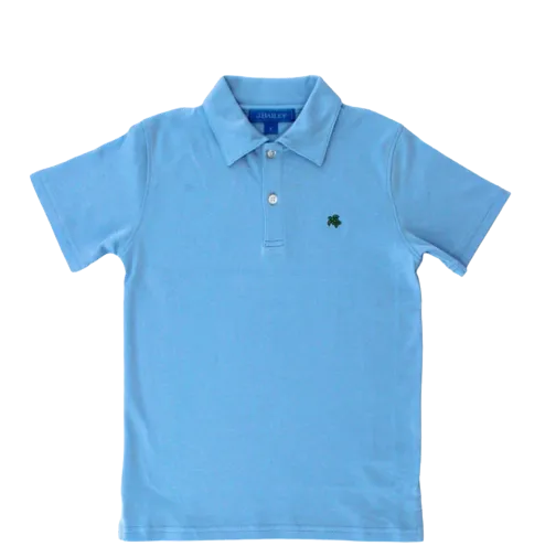 Boys Knit Polo - Bayberry