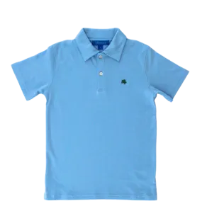 Boys Knit Polo - Bayberry