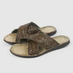 braided leather sandals for ladies by brador