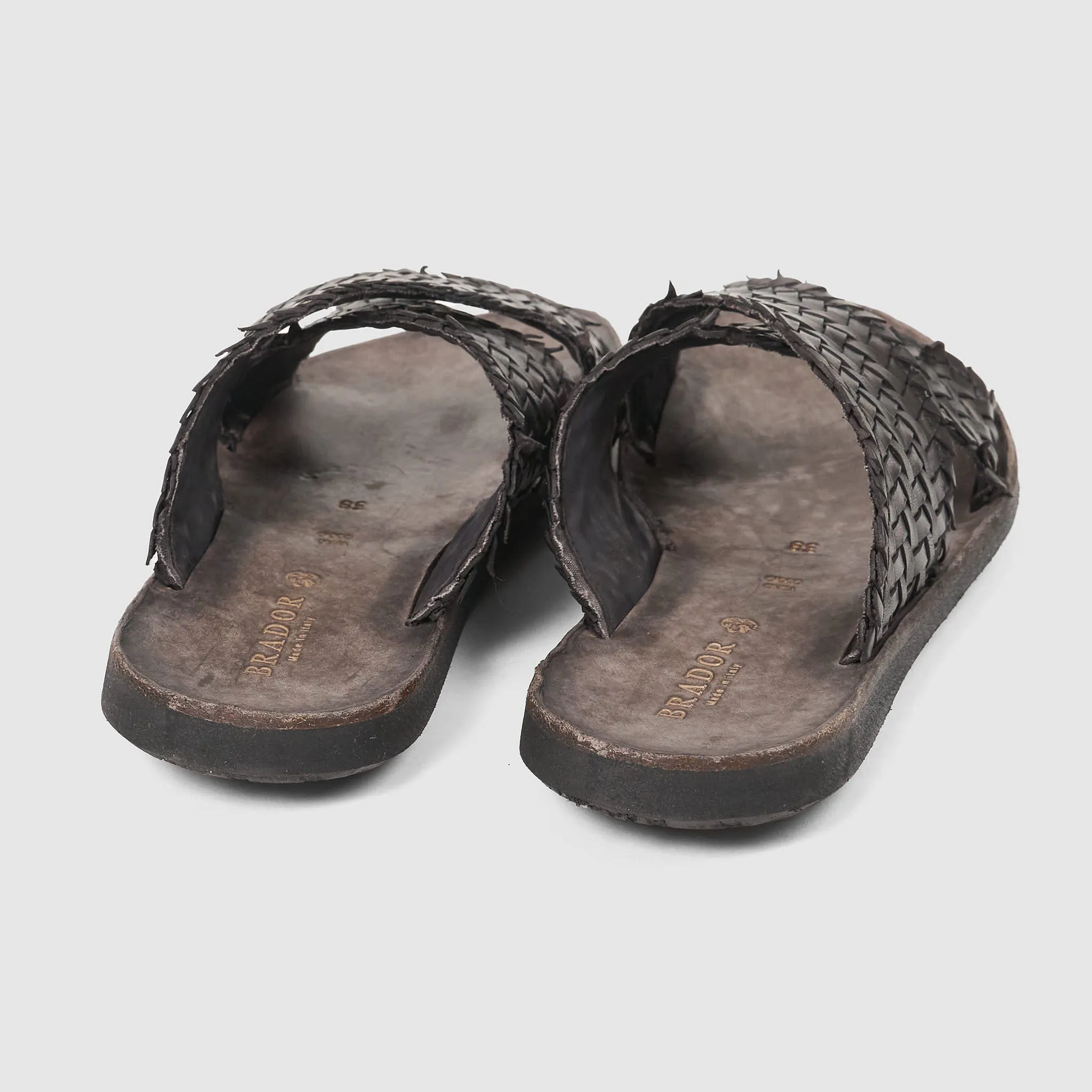 braided leather sandals for ladies by brador