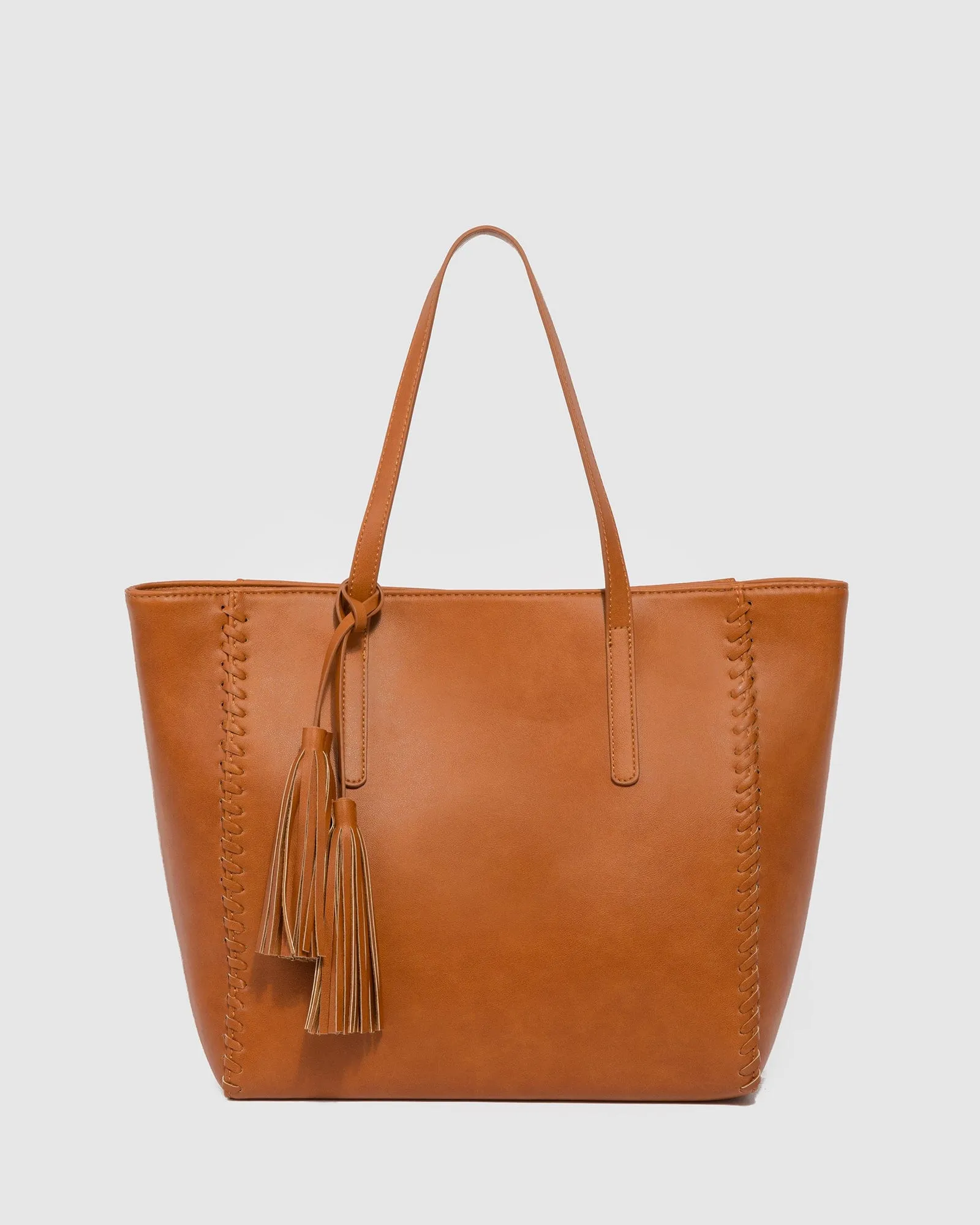 Brown Yesenia Tassel Tote Bag