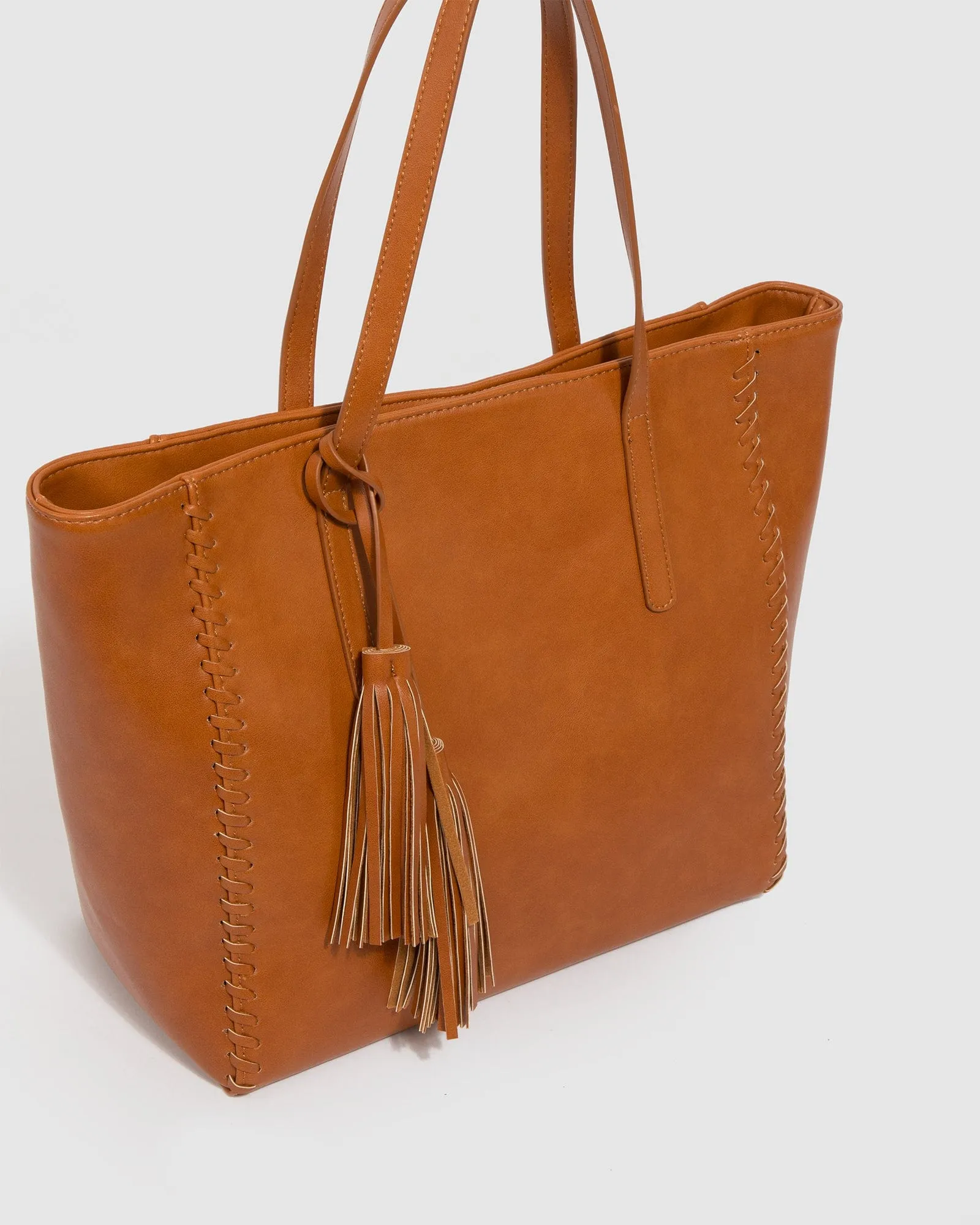 Brown Yesenia Tassel Tote Bag