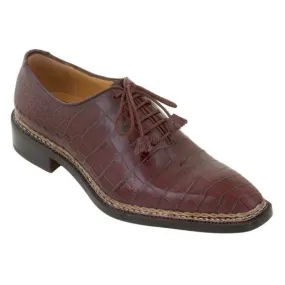 Caporicci Burgundy Alligator Oxfords (Size 12)