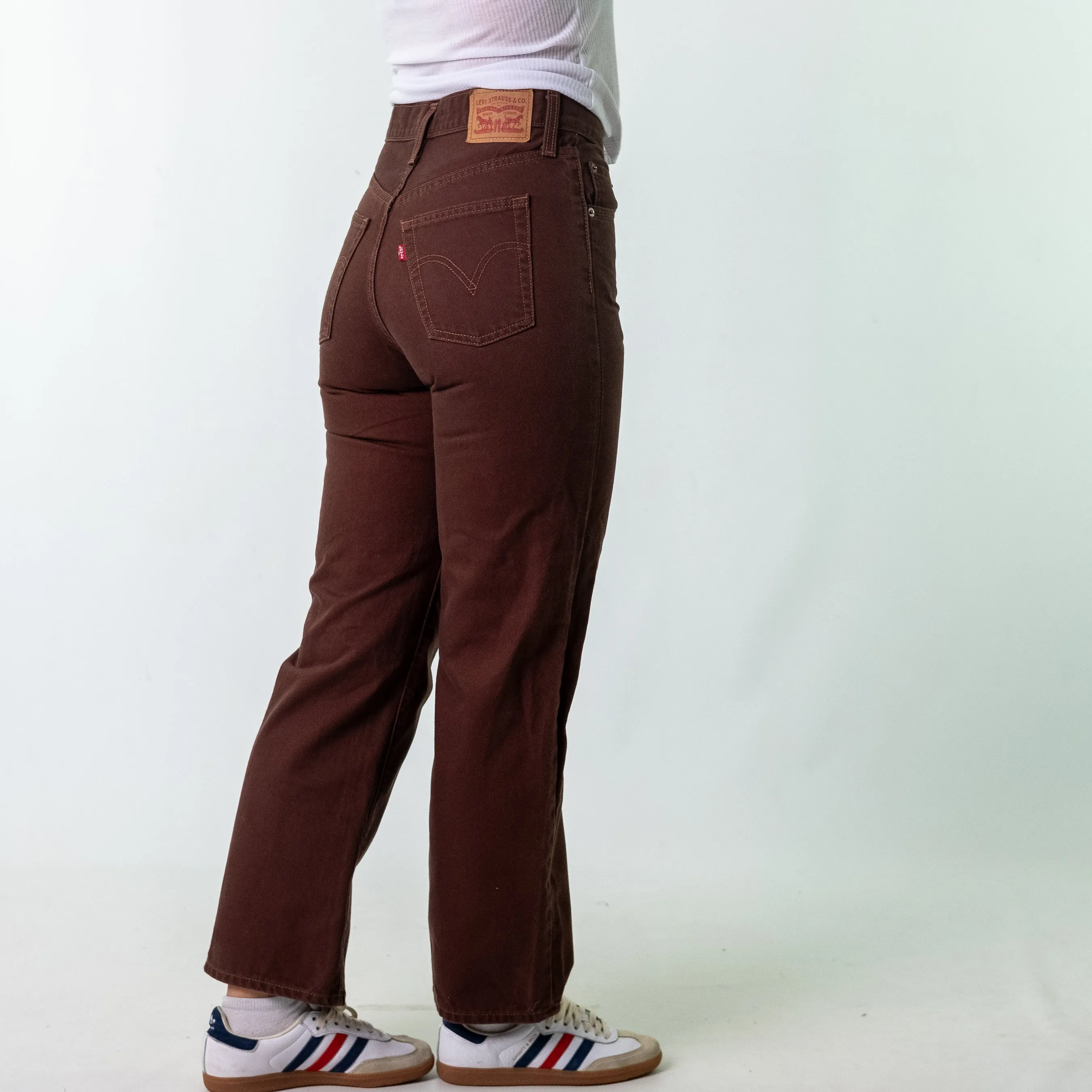 Burgundy Red y2ks Levi's Denim Jeans Baggy Pants (26x26)