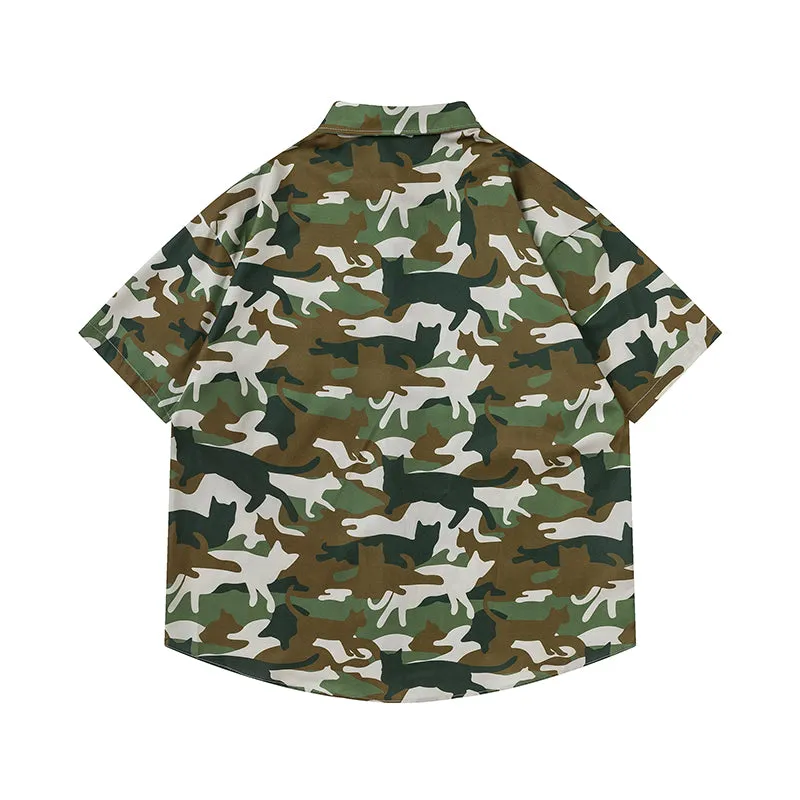 Camouflage | Button Polo T-Shirt