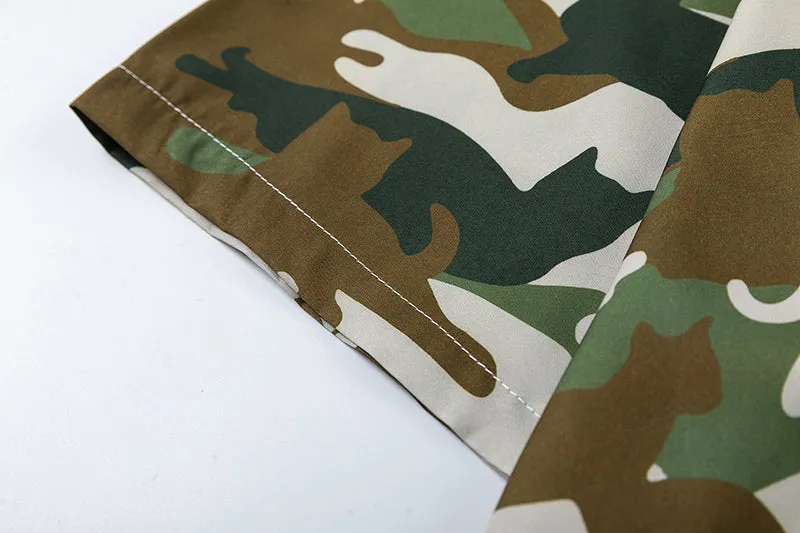 Camouflage | Button Polo T-Shirt