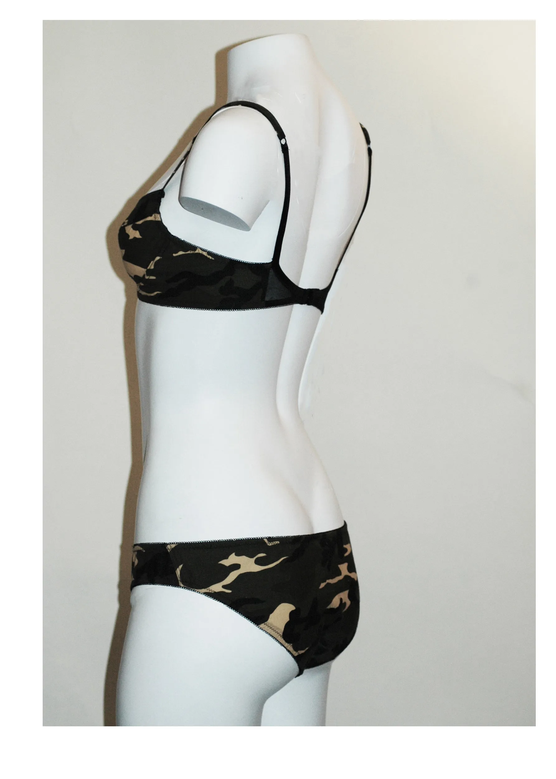 Camouflage Print Bra