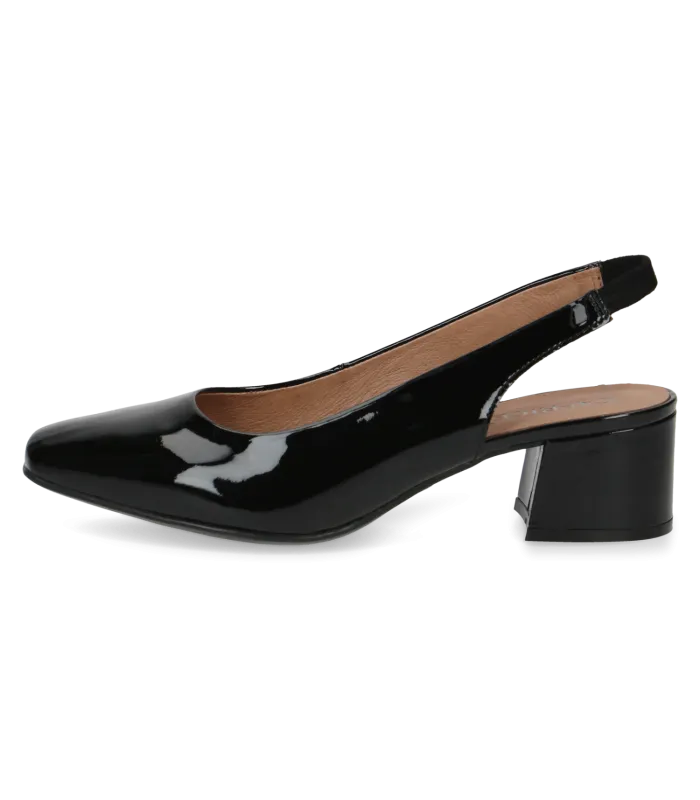 Caprice Anatomical Slingback Heels Black