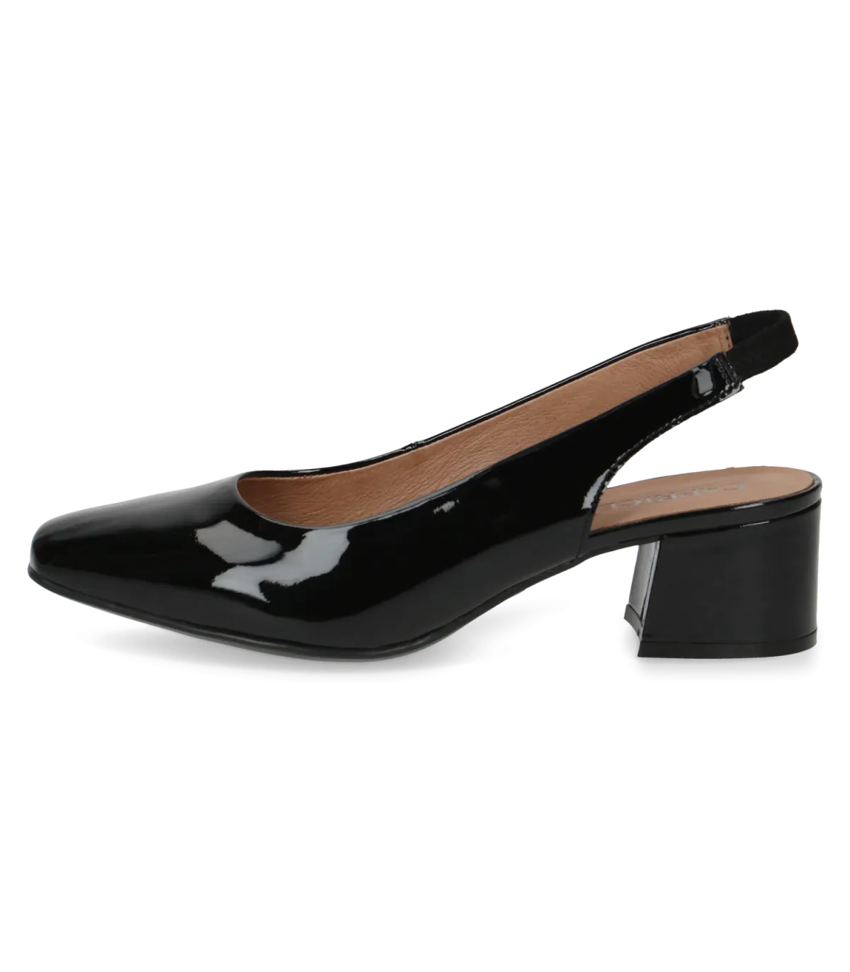 Caprice Anatomical Slingback Heels Black